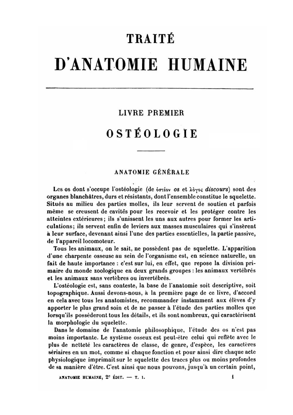 Traité d'anatomie humaine. Volume 1 | Léo Testut