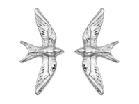 Серьги-гвоздики "Ласточки" 47мм