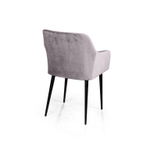 Стул с подлокотниками Robert, бархат светло-серый 26