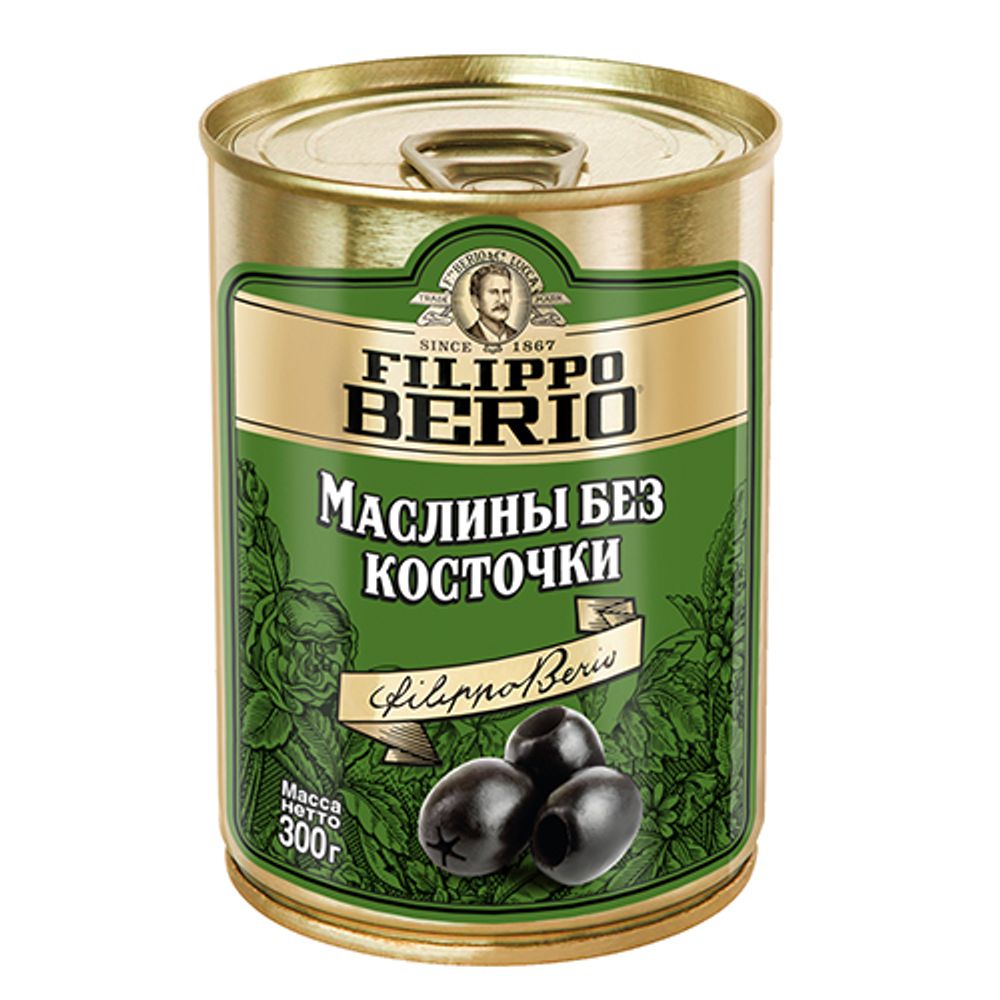 Filippo Berio маслины без косточки, 300 гр
