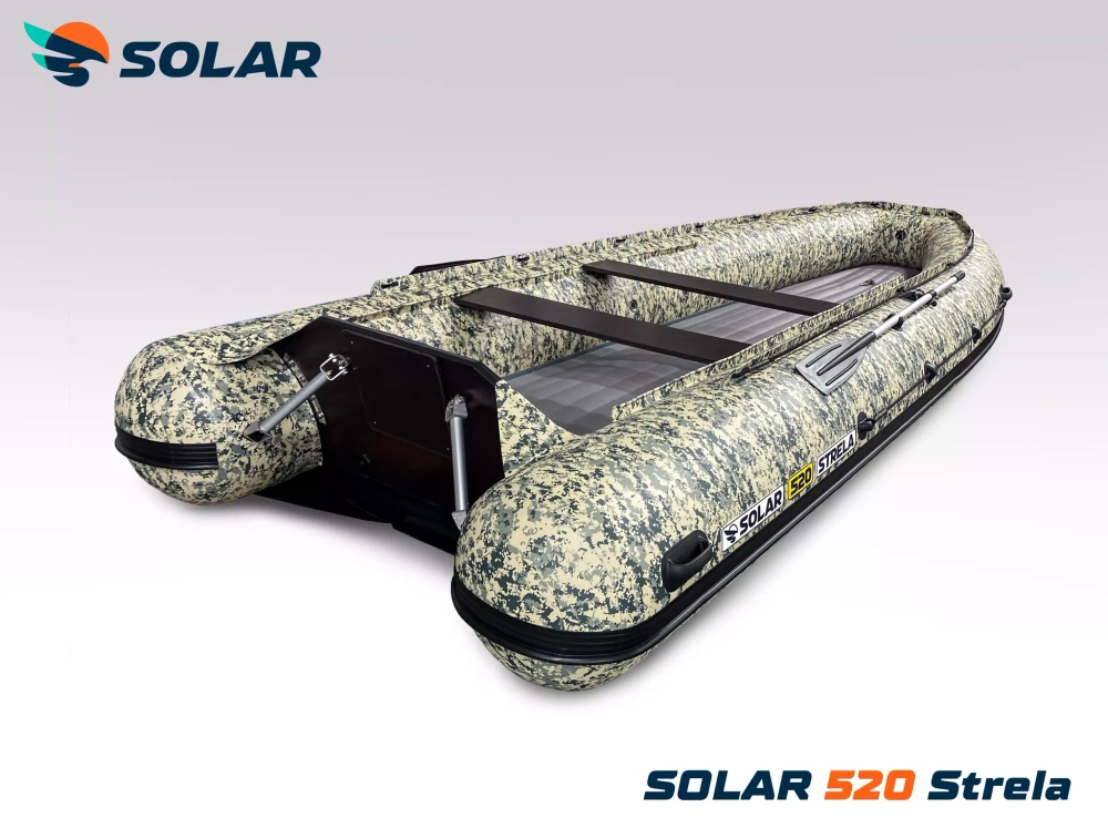 Лодка надувная моторная solar-520 strela jet tunnel