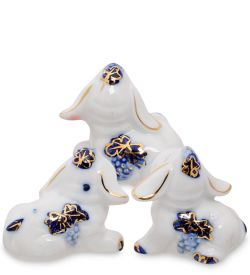 С 026 Фигурка «Три щенка' 3' син. (GE)