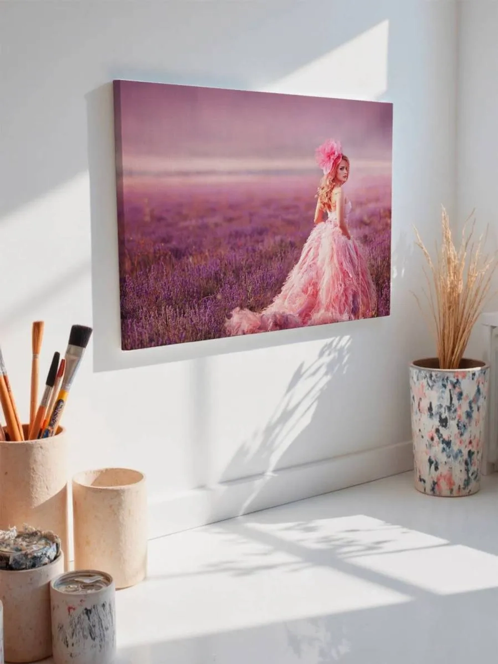 Картина на стену 40 X 50 Девушка в лавандовом поле