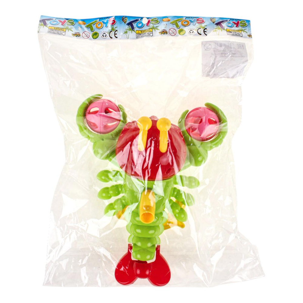 Каталка на палке Краб 52см, цвет желтый, пакет 341