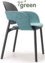 Кресло пластиковое с обивкой Scab Design Hug, антрацит