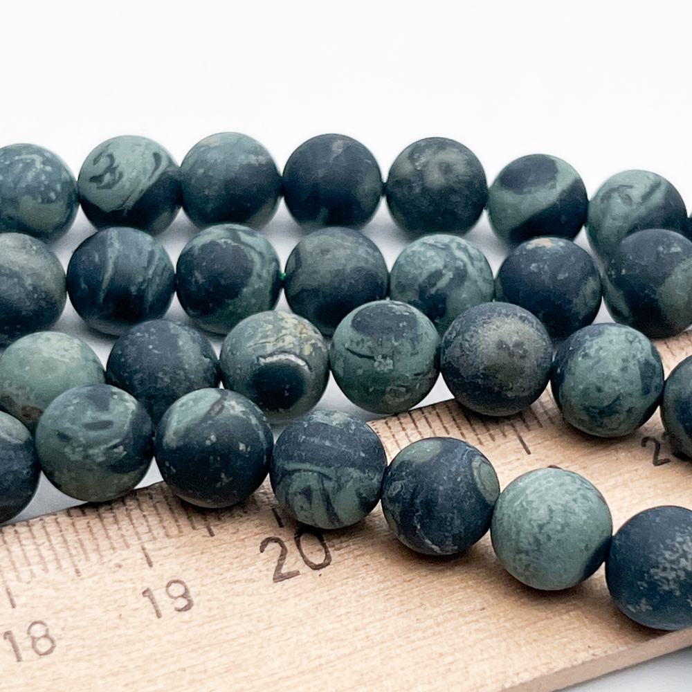 "Яшма камбаба" матовая бусины (риолит), диаметр около 8,4-8,6 мм, цена за 22-23 шт (1/2 нити)