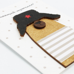 Открытка 3D «Настоящий мужчина! Мишка в шапке»