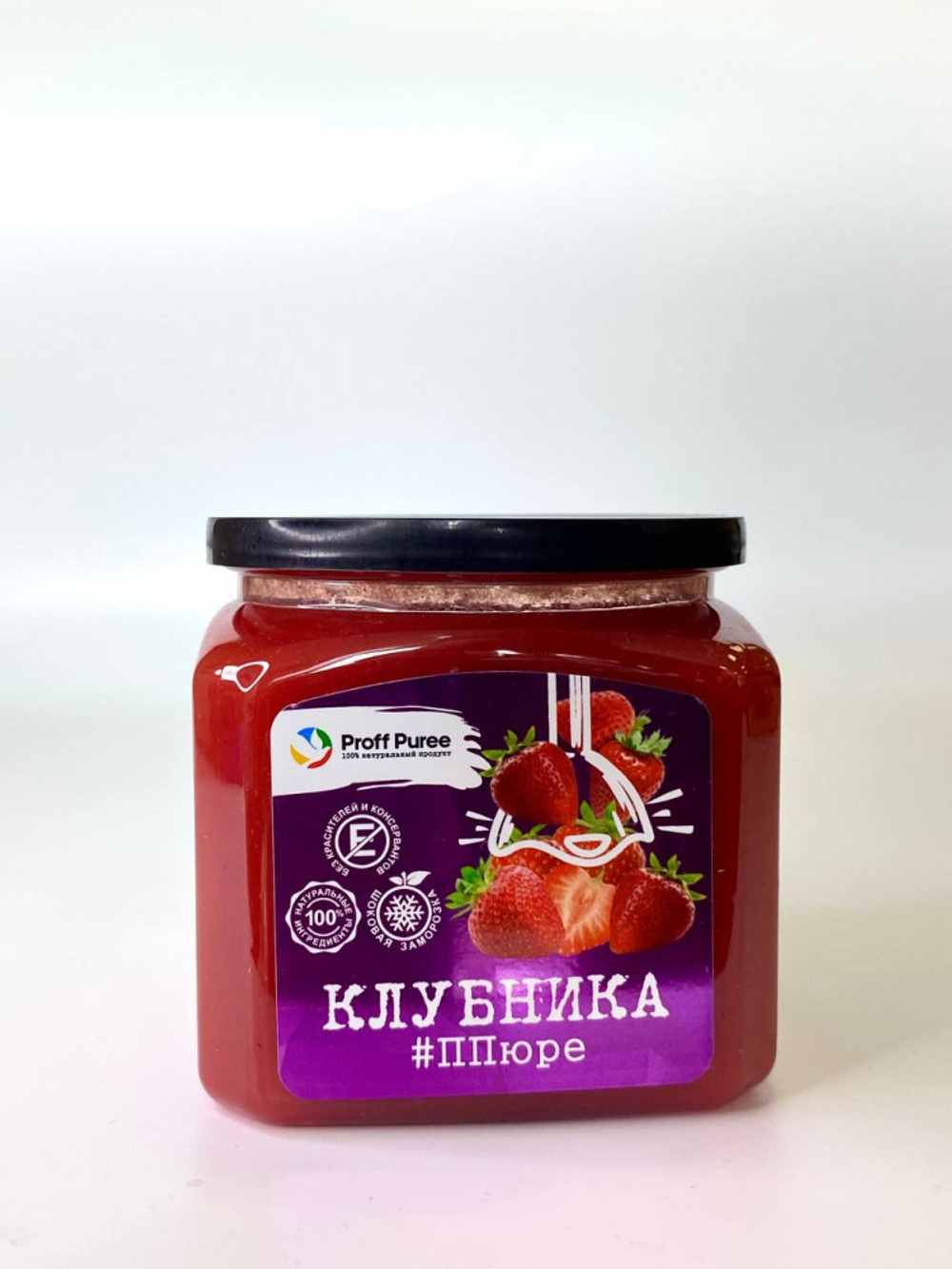 ПЮРЕ Proff Puree из клубники 10% сахара (Банка 500гр)