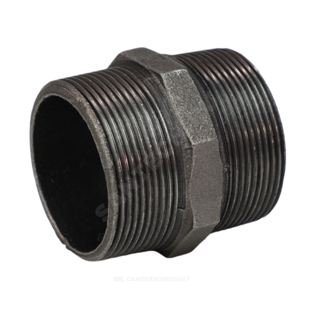 Ниппель прямой чугун Ду 25 (1") НР Fittex PLUS