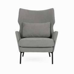 Кресло Alexa, серый велюр