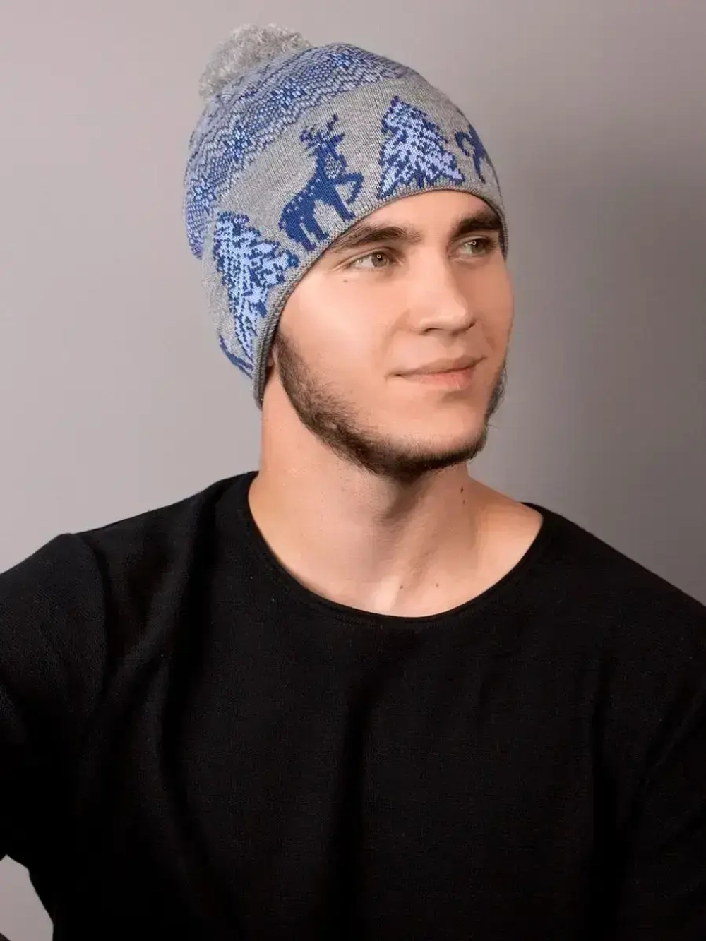 Шапка зимняя вязаная детская