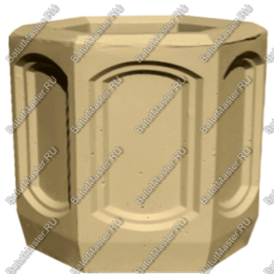 УРНА ШЕСТИГРАННАЯ С РЕЛЬЕФОМ, ОКРАШЕННАЯ