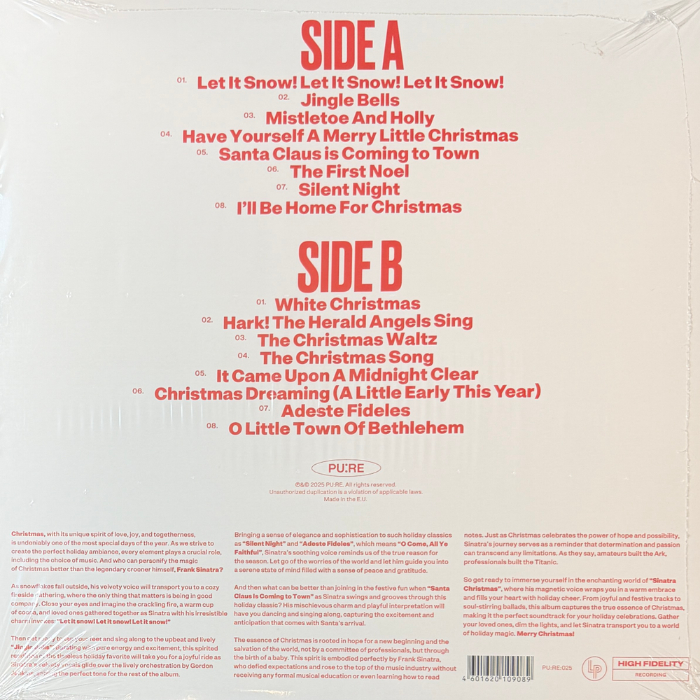 Frank Sinatra ‎– Christmas Sinatra (Европа 2025г.) Red Т