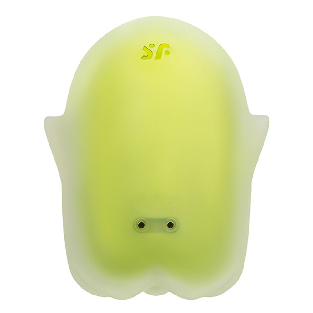 Желтый люминесцентный вакуум-волновой стимулятор клитора 8,4см Satisfyer Glowing Ghost