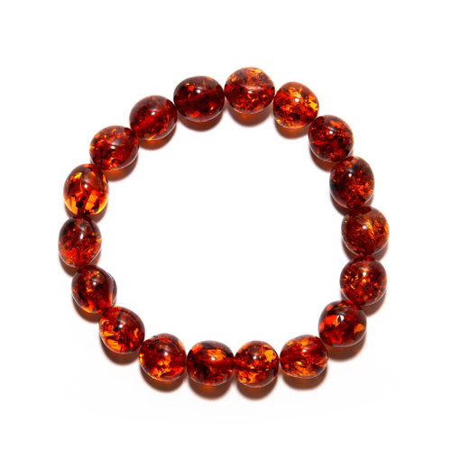 Браслет из янтаря натурального на руку, бусины 11 мм. Браслет из натуральных камней из Калининграда