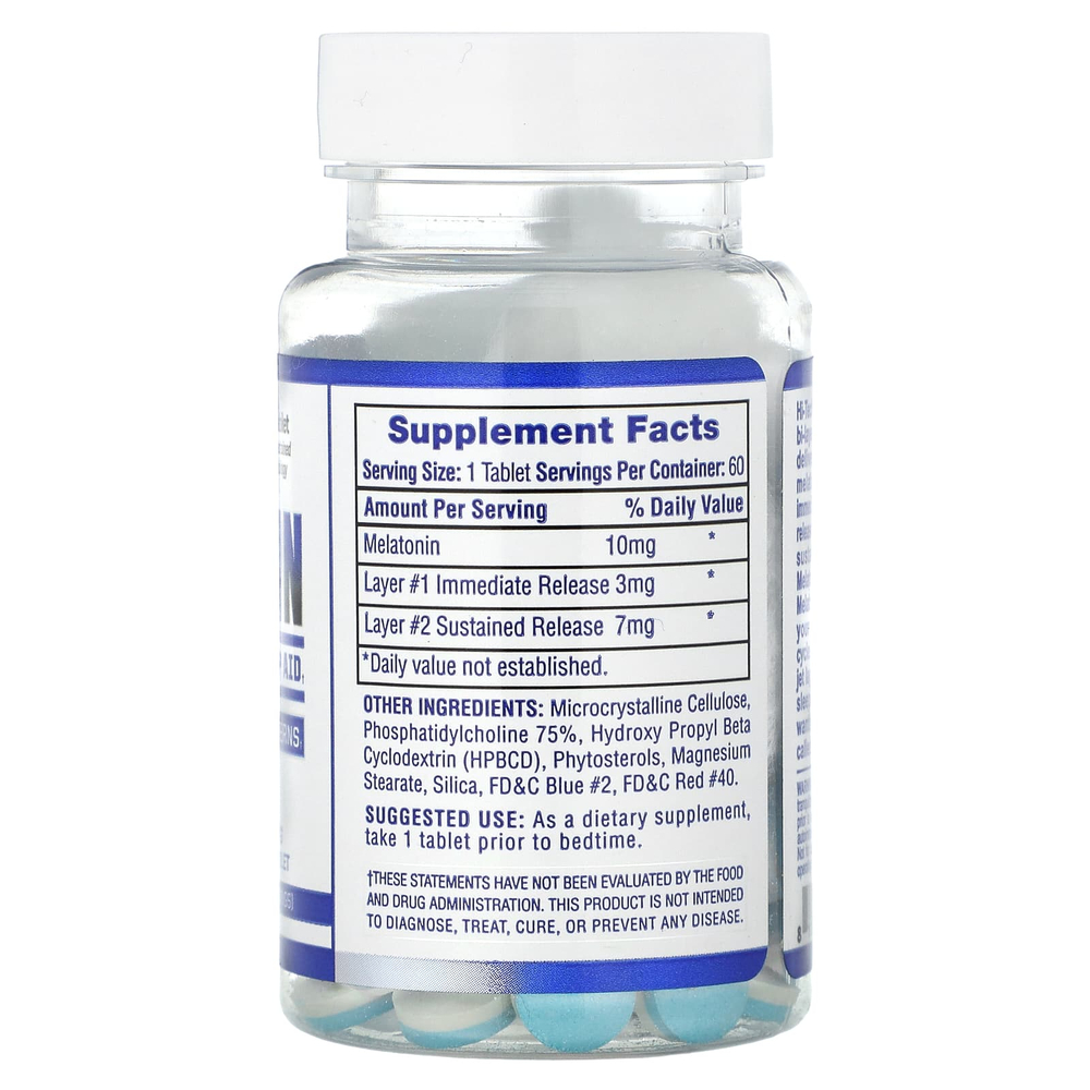 Hi Tech Pharmaceuticals, мелатонин, 10 мг, 60 таблеток