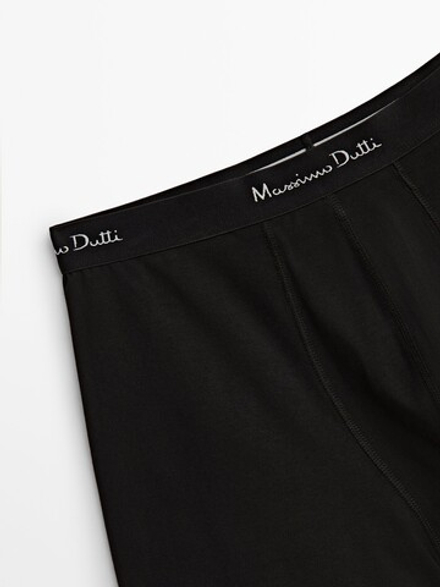 Massimo Dutti Трусы-боксеры из хлопка, черный