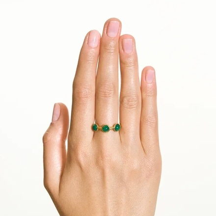 Кольцо КОЛТ позолота с хризопразами