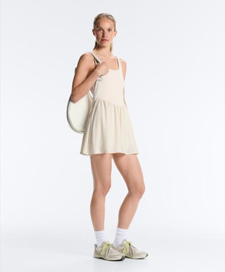 OYSHO Короткое платье Comfortlux, светлый экрю