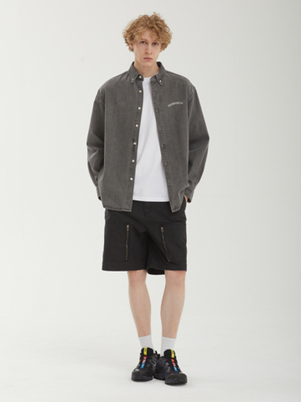 Мужская Рубашка Washed Denim