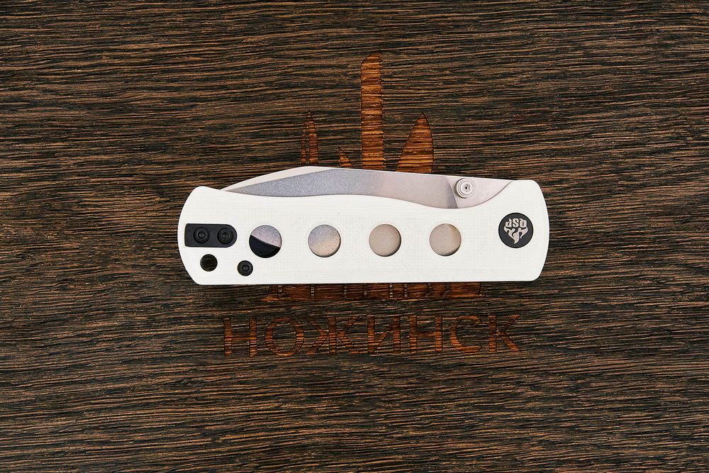 Нож складной QSP Canary Folder, клинок 72мм, сталь Sandvik 14C28N, рукоять G10 белый