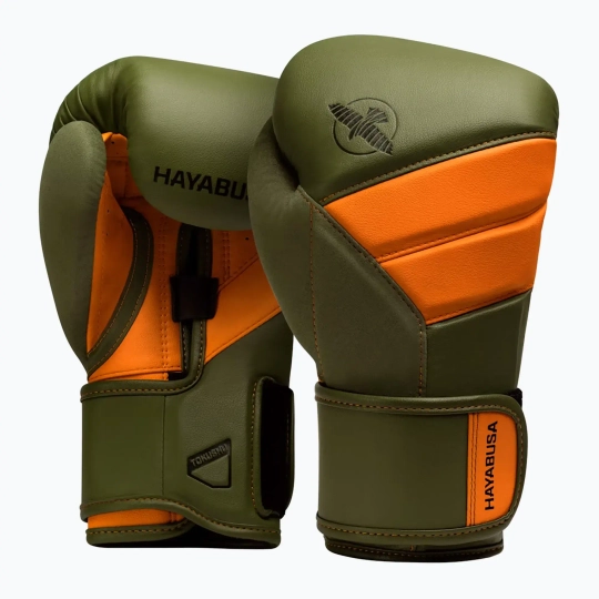 Боксёрские перчатки Hayabusa T3 green/orange