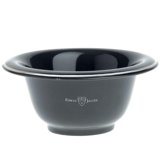 Чаша для бритья Edwin Jagger, черная смола, фарфор, RN116