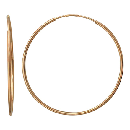 Серьги конго из красного золота 585 пробы JA-S-1С010412