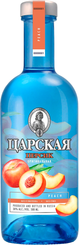 Водка Настойка Царская Оригинальная Персик 0,5 38% Группа ЛАДОГА Россия