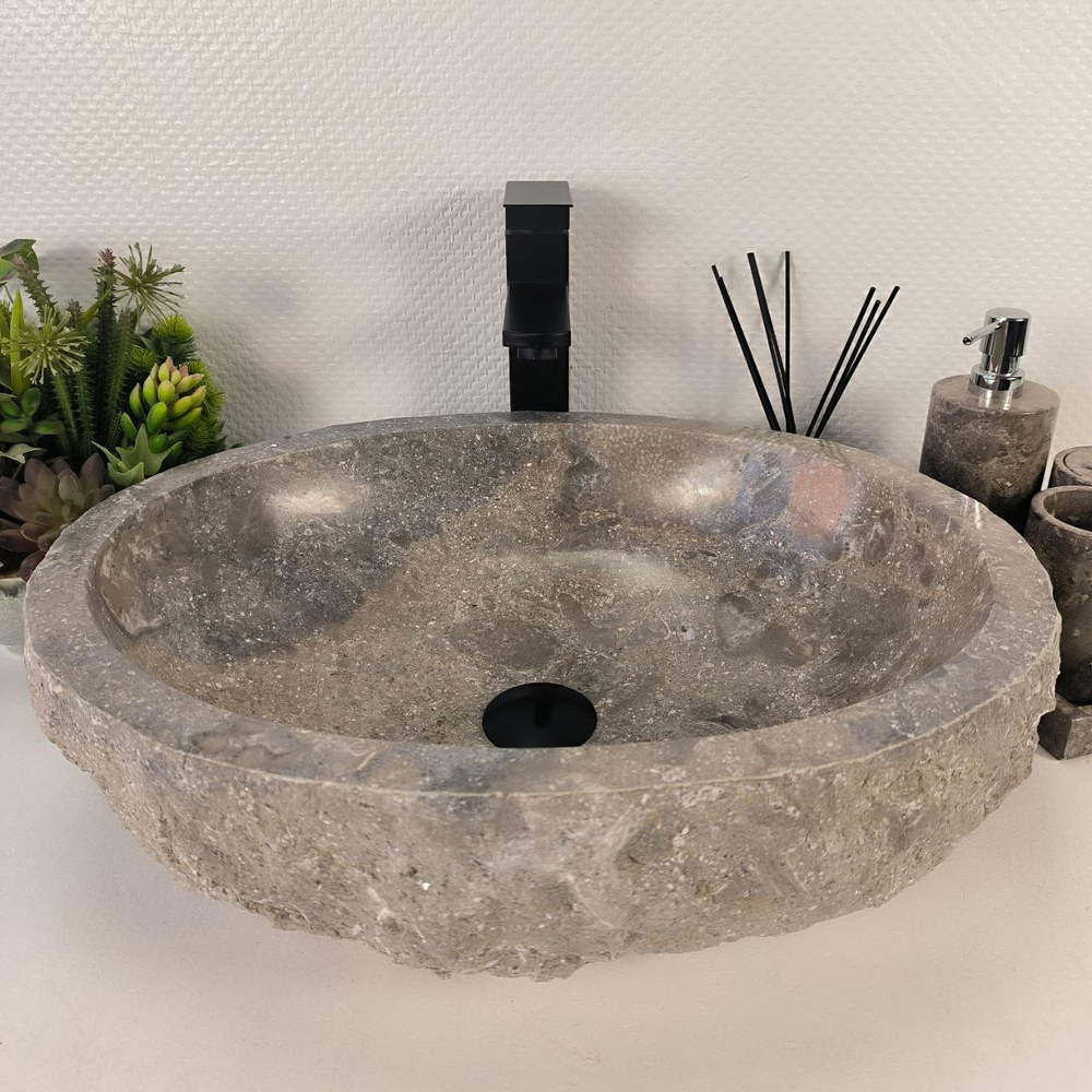 Раковина из мрамора Erozy Grey EM-64749 51*41*15 0188