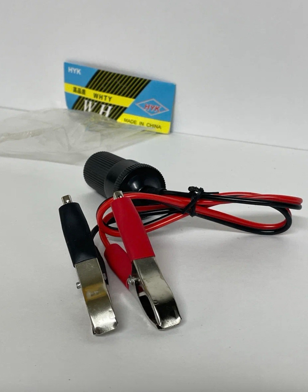 Удлинитель (40 см) прикуривателя HYK с крокодилами (1 шт.)