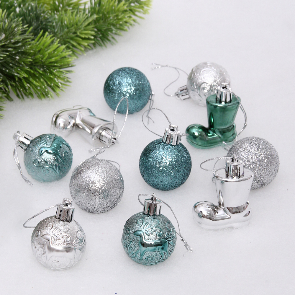 Набор украшений «Волшебное сияние» 4 см (13 предметов),нефрит/серебро