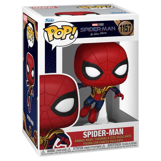 Фигурка Funko POP! Bobble Marvel Spider-Man No Way Home Spider-Man Leaping (Tom Holland) (1157) 67606  / Фигурка Фанко ПОП! по мотивам фильма "Человек-паук: Нет пути домой", Человек-паук