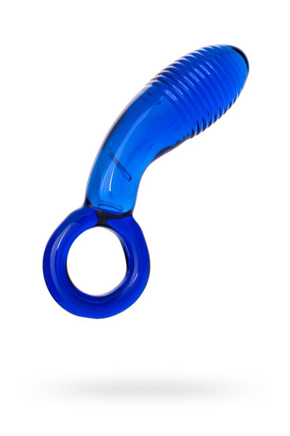 Элегантный фаллоимитатор из стекла Sexus Glass (Цвет: синий)