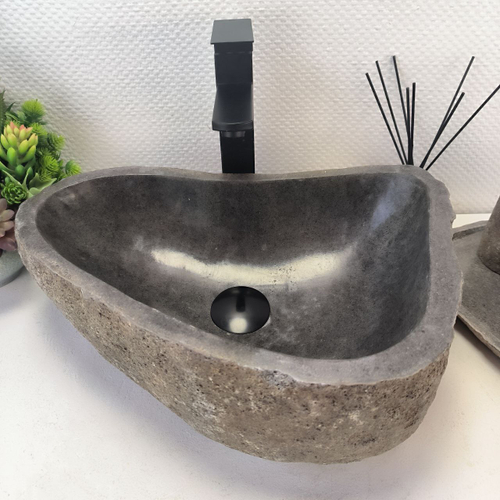 Раковина из речного камня RS-63684 (46*35*15) 0122