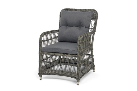 "Цесена" кресло плетеное из искусственного ротанга, цвет графит