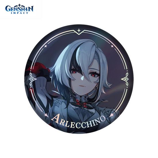 Значок металлический Genshin Impact Арлекино Arlecchino 47213 (10131010/060825/5255506/9, Китай)