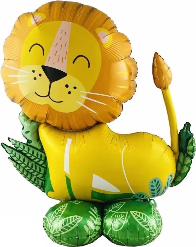 Шар 3D (34&#39;&#39;/86 см) Фигура на подставке, Лев, 1 шт. в уп.