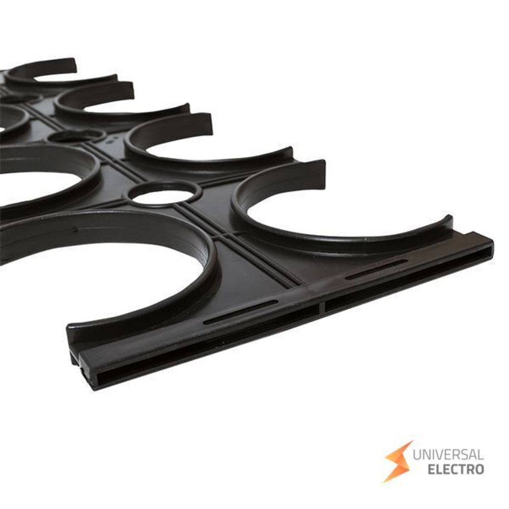 Держатель расстояния (кластер) для двустенных труб d110 мм четверной черный EKF-Plast