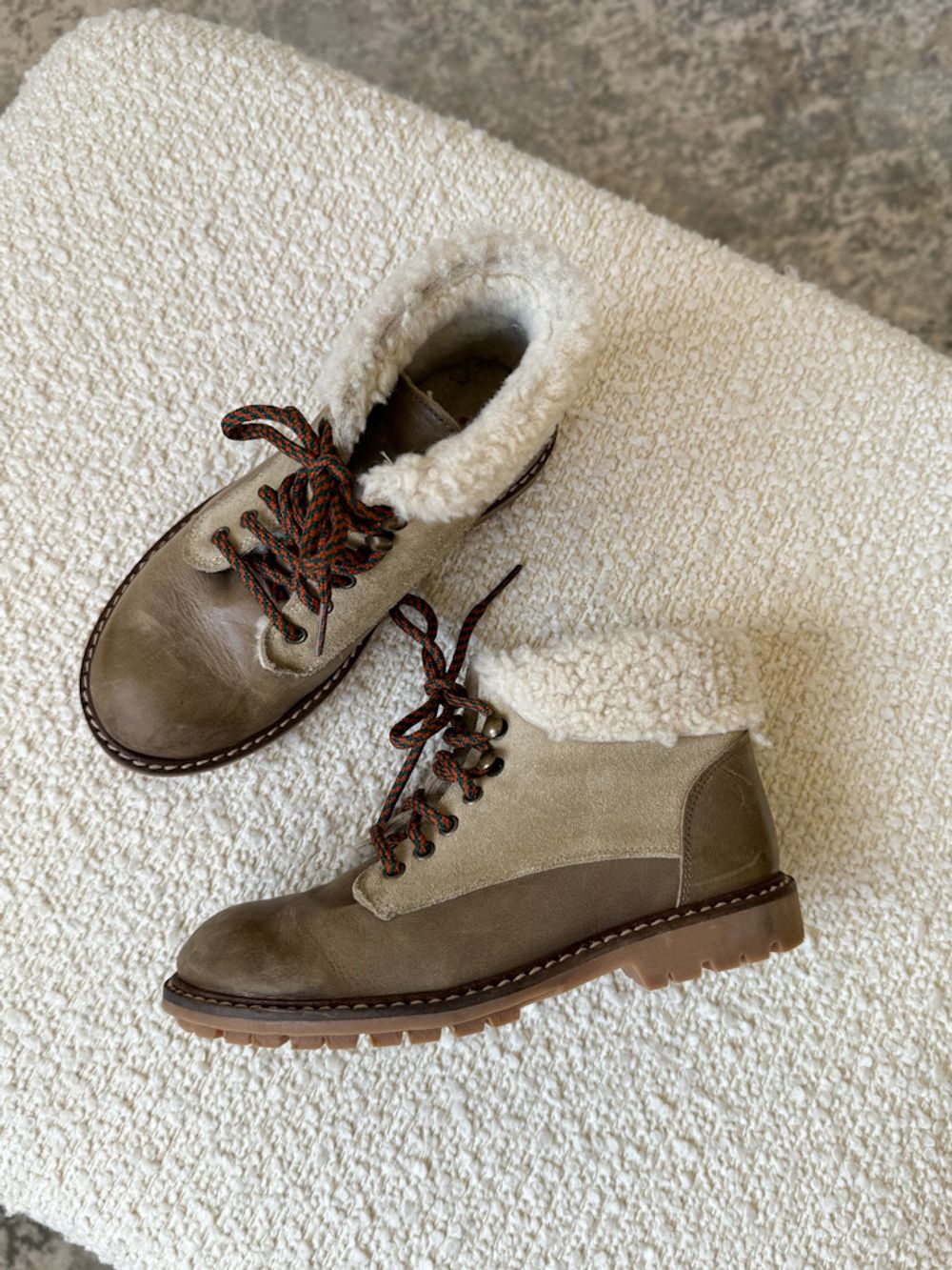 Утепленные кожаные ботинки Bonpoint, 29