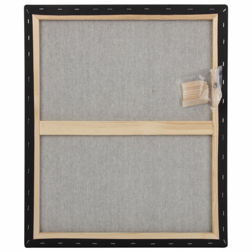 Холст на подрамнике черный BRAUBERG ART CLASSIC, 50х60см, 380 г/м, хлопок, мелкое зерно, 191652