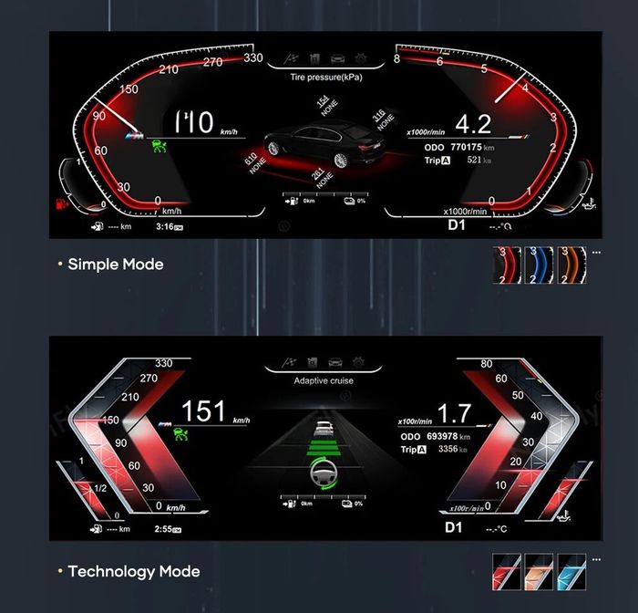 Электронная панель приборов BMW 6-серия F06/F12 2011-2018 - RDL-1261 с LCD / ЖК 12.3" экраном QLED