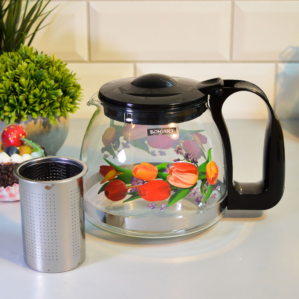 Чайник заварочный 1,25л с рисунком, 202470