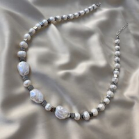 Колье-чокер "Гармония стихий" из натурального барочного жемчуга