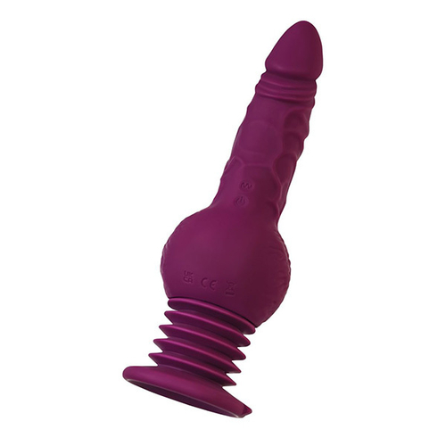 Фиолетовая мини секс-машина 23,5см с пультом ДУ ToyFa Motor Lovers Striker Sex Machine