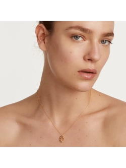 Колье Буква P серебро 925 пробы покрытое золотом