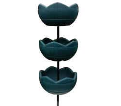 Садовый цветник Гейзер-3 с вазонами 500, зеленый, высота 1450