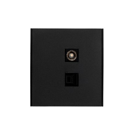 Розетка STRONG компьютерная RJ45 кат6 + TV с/у антрацит KRANZ
