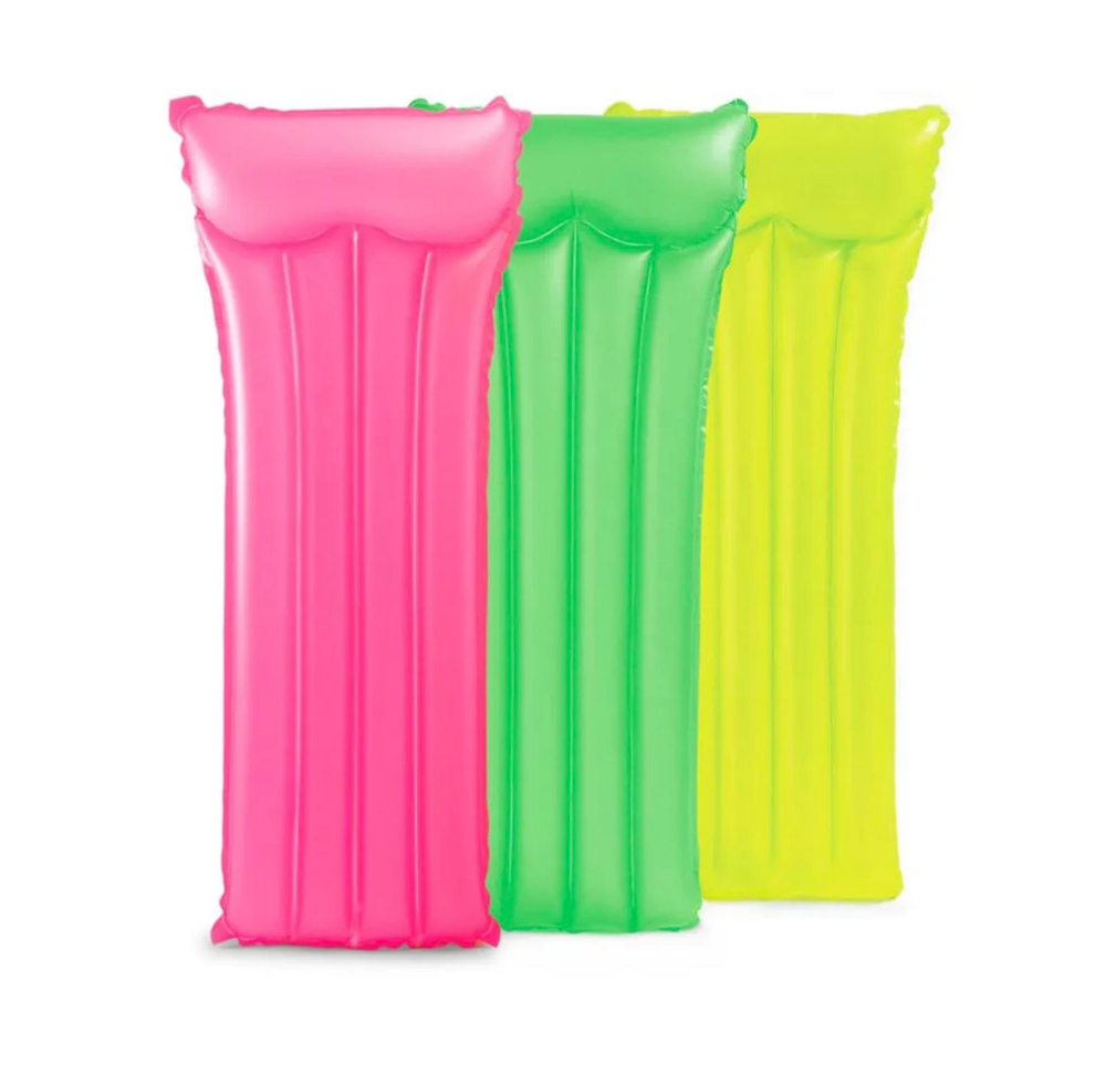 Надувной матрас для плавания 170х53 см Intex 58721, пляжный матрас Радуга Rainbow Style для бассейна и моря