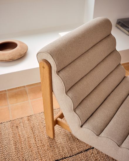 Кресло Magira из дуба с натуральной отделкой, бежевое Испания